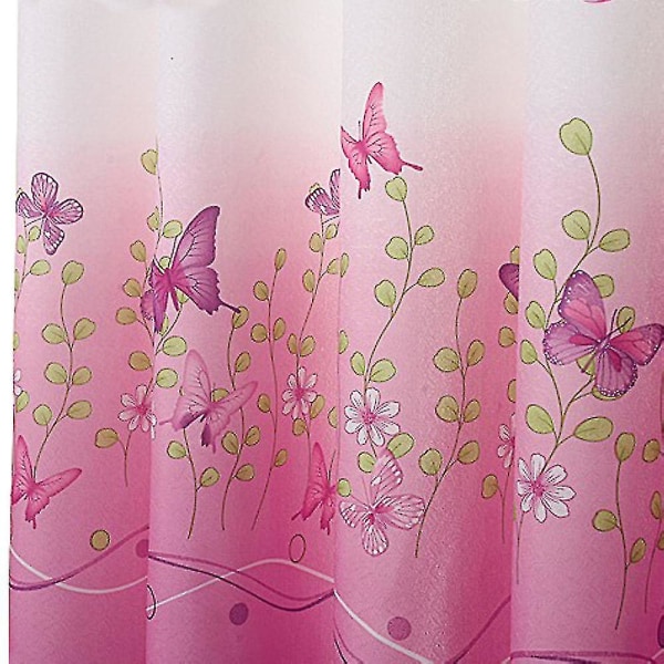 Fjärilsblommor printed gardiner för flickrum, semi-mörkläggningsgardiner med krokar Flickrum för barn Flickor Sovrum Vardagsrum39 X 78 tum