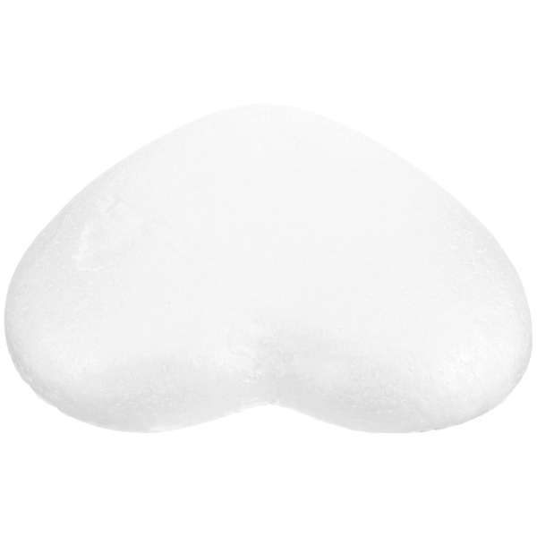 23 cm vitt hjärtformat frigolit DIY-hantverksform (vit)