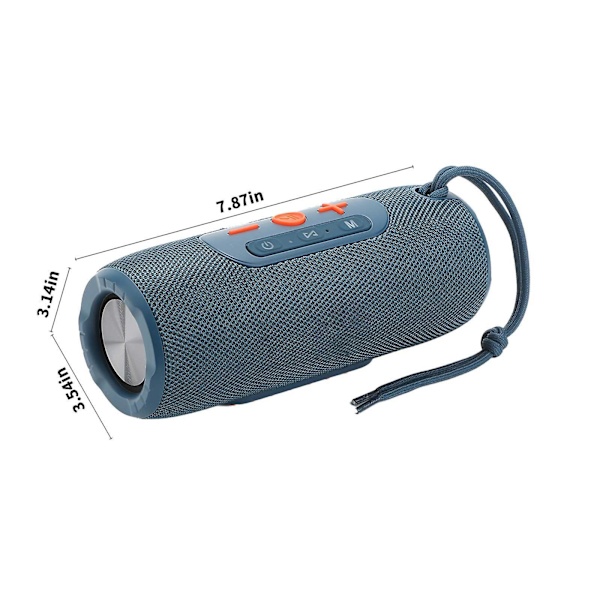Utomhus bärbar present gratis bil trådlös ljud 5.3 Bluetooth-ljud 2x5W högtalare med hög effekt, 1500mah batteri med lång batteritid 20240614（Blå）