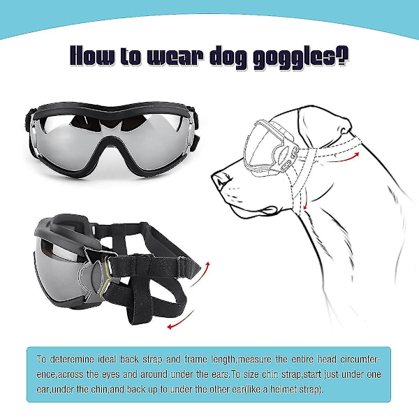 Hunde Goggles Transparente kæledyr Solbriller Vandtæt Vindtæt Øjenbeskyttelse Til Store/Mellemstore Hunde