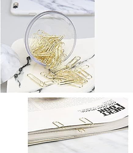 Multibey Guld Pappersklämmor i Elegant Magnetisk Marmor Vit Klämmhållare