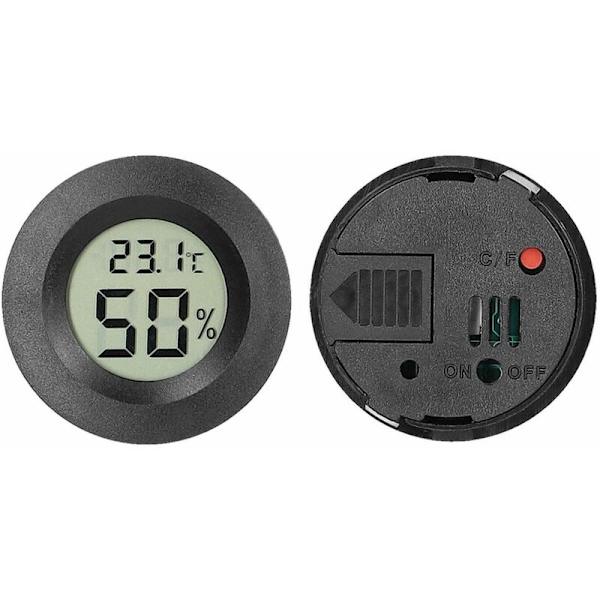 Mini termometer hygrometer termo-hygrometer luftfuktighet temperatur rund mätare