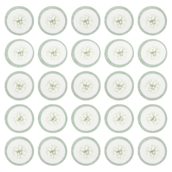 100 stykker engangsøjenlapper med kreative øjenmasker med grønt agurktryk (6X6X0.1CM, flerfarvet)