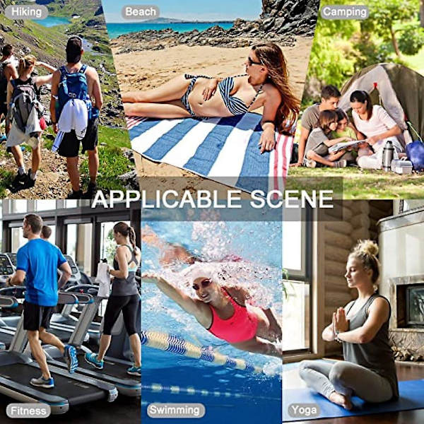 Badlakan för simning, mikrofiberhandduk, resehandduk, kompakt och bärbar design perfekt för sportevenemang, simlektioner i skolan, båt eller yacht (m)