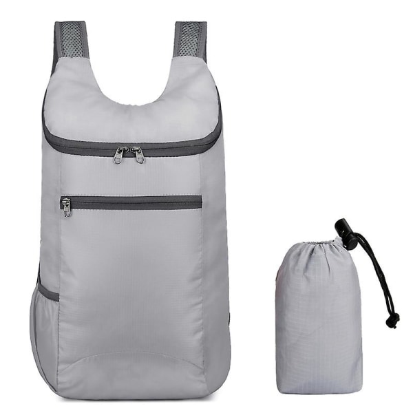 Ultra Light Folding Backpack (grey), Small Waterproof Backpack, Foldable Travel Backpack, Suitable For Outdoor Sports Travel, Walking, Hiking, Camping