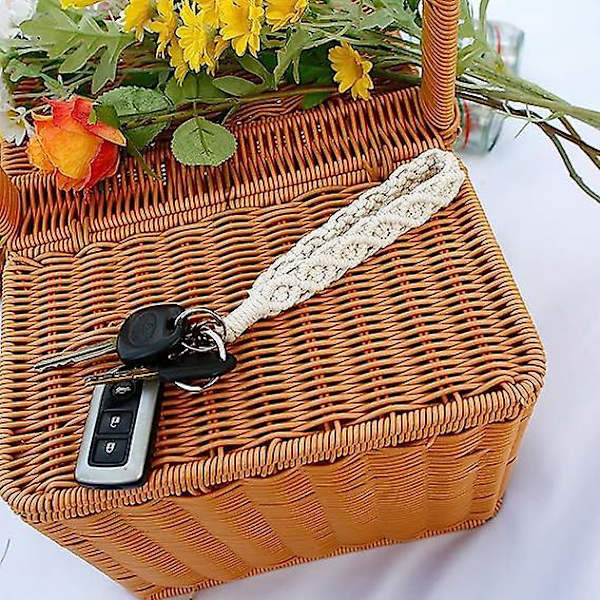 Bohemian Lace Keychain Armbånd Håndlavet Håndleds Nøglering Holder Håndleds Lanyard Damer Piger