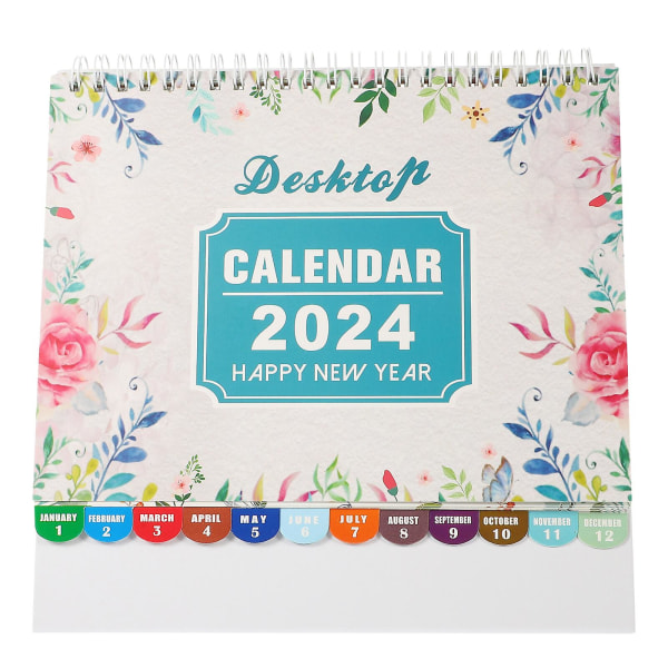 Dekorativ skrivebordskalender Daglig månedlig kalender Kontor vertikal kalenderdekoration (amerikansk version) (20,5 x 20,5 cm, som vist i figur 5)