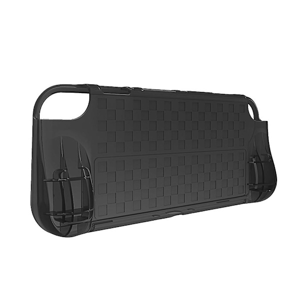 Tpu skyddande hårt läderfodral för Switch Oled Anti-Slip Cover(Svart)