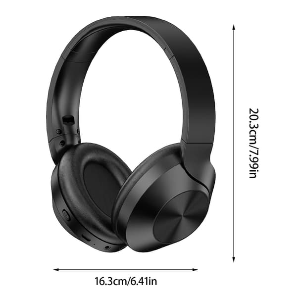Headset Bluetooth-hörlurar brusreducering plugin-stereo FAN0301（Svart）