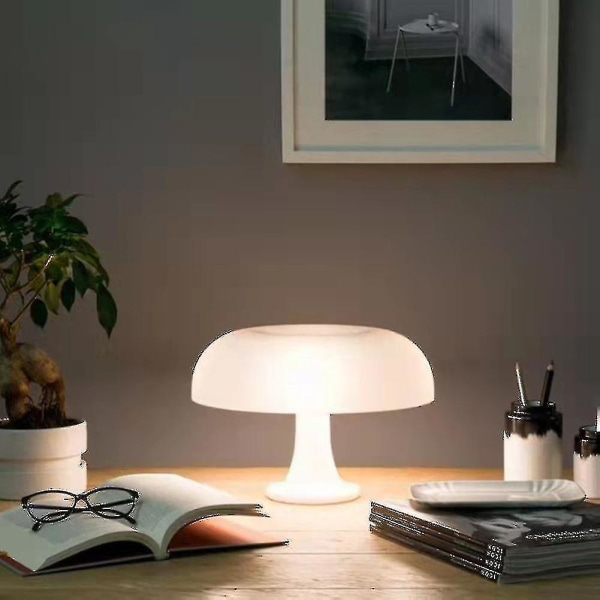 LED Svampebordlampe Egnet til Hotel Soveværelse Sengelampe Stue Dekorativ Lampe (Orange) Stiktype