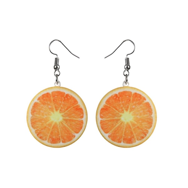 Ett par fashionabla örhängen Kreativa hängen Orange nitar Smyckespresenter för kvinnor (man, orange)