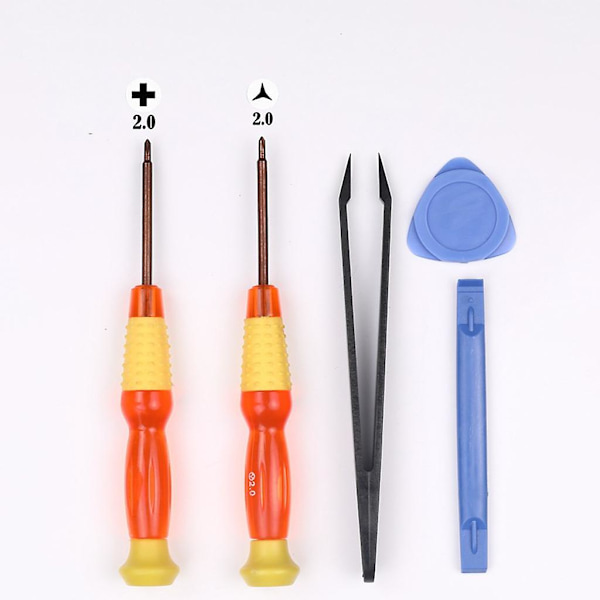 6 st/set för tre vingar skruvmejsel set 6 i 1 för kors 2.0 Y2.0 tre vingar skruvmejsel reparation handverktyg set för N-switch