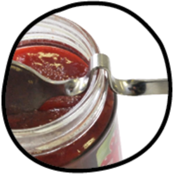Jam och honung rostfritt stål honung/sylt sked 3 x 14,5 x 0,7 cm silver