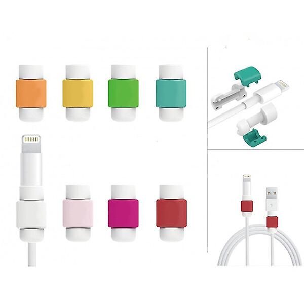 4 kappaleen latauskaapelin suojus USB-kaapelin suojus suojaa USB-kaapelit Iphone5, 5s, 6, 6s (violetti)