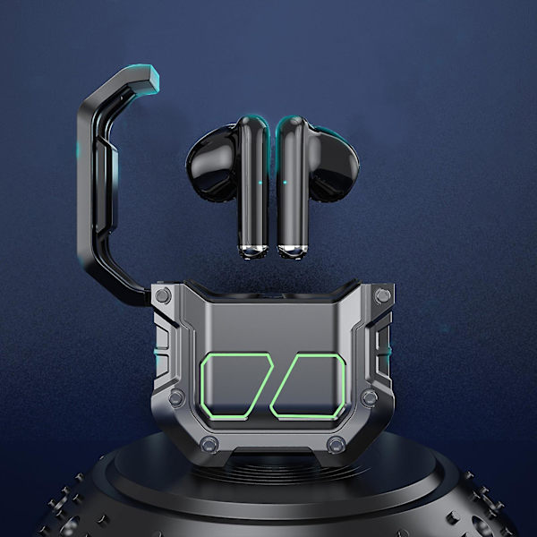 LED-andningslampa Kontrollerad Metall Mekanisk Flip Elektronisk Auktion Brusreducerande Bluetooth-headset FAN0536（Svart）