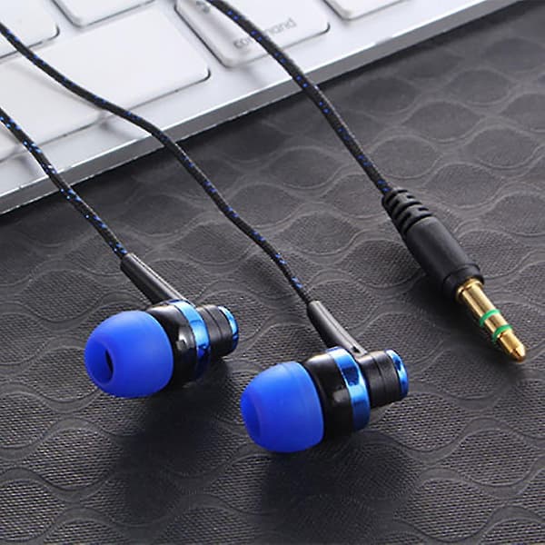 Stereo In-ear Earphone Hodetelefon Headset Ørepropper（Blå）