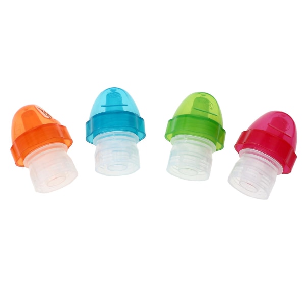 4-pak hætter til juicesodavandsdrik til børn, småbørn, drenge og piger (6.50X4.50X4.50CM, tilfældige farver)