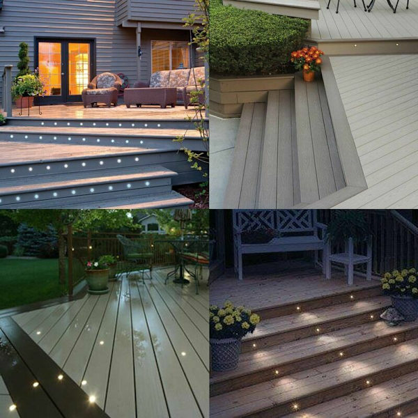 10-pack Mini LED-utomhusstrålkastare IP67 Vattentät Dagsljus Vit 4500K Golvlampa 32mm 0,6W DC 12V för Däckväg Trä Pool Trappor