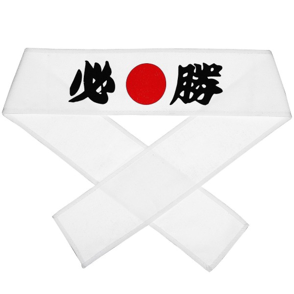 Sports pannebånd Japansk stil pannebånd hvitt seier pannebånd sushi kokk tilbehør (92.00X7.50X0.10CM, som vist på bildet)