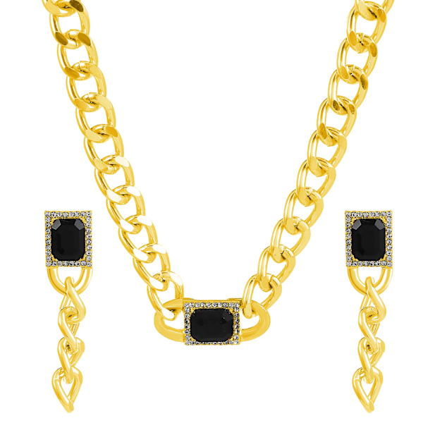 Women's Necklace Jewelry 3pcs/set Gemstone Decor Chain Design Jewelry Set