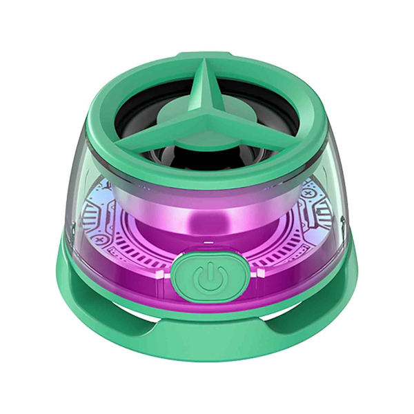 Magnetiskt spel Bluetooth Mini Stereo Utomhus Subwoofer Bekväm RGB-belysning Transparent FAN0496（Grön）