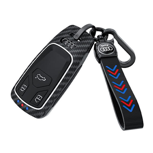 FlkwoH Passar för Audi Key Case 2022 Nya A4LA5 21 Modeller A6L A3 Q5L Q7 A8 Special Sports Black Samurai