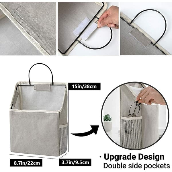 Tygväggsförvaringsväska över dörrfickarrangör för sovrum, badrum, kök (3Pack-A)