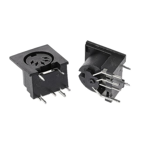 10 stk./sæt Pcb panelmontering hun-stik Din5 Din 5-benet stik Ds-5-01 Midi