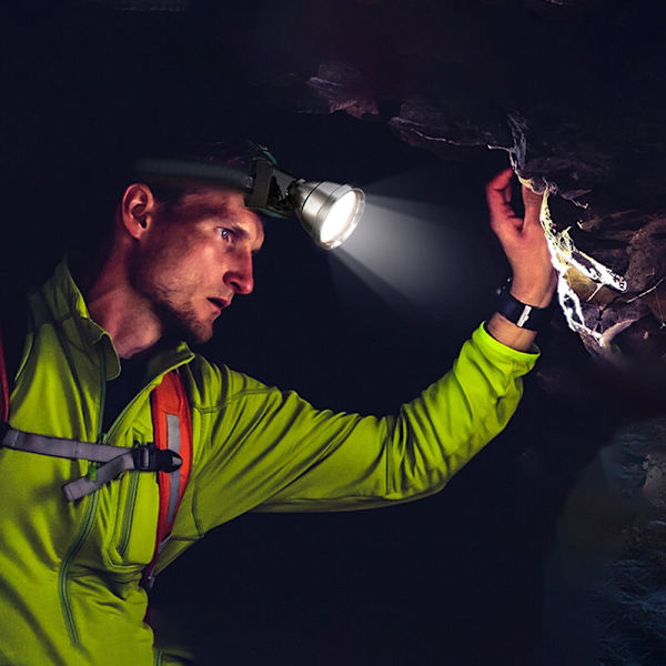 Superljus, uppladdningsbar LED-strålkastare, batteridriven för trädgård, utomhuscamping, fiske, XPG vitt ljus