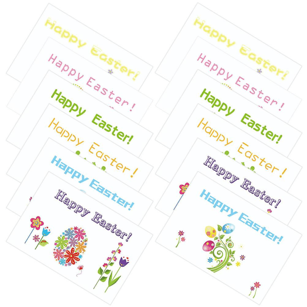 12 påske lykønskningskort, ferievelsignelseskort, voksenvelsignelseskort med kuverter (20X15 cm, som vist på billedet)