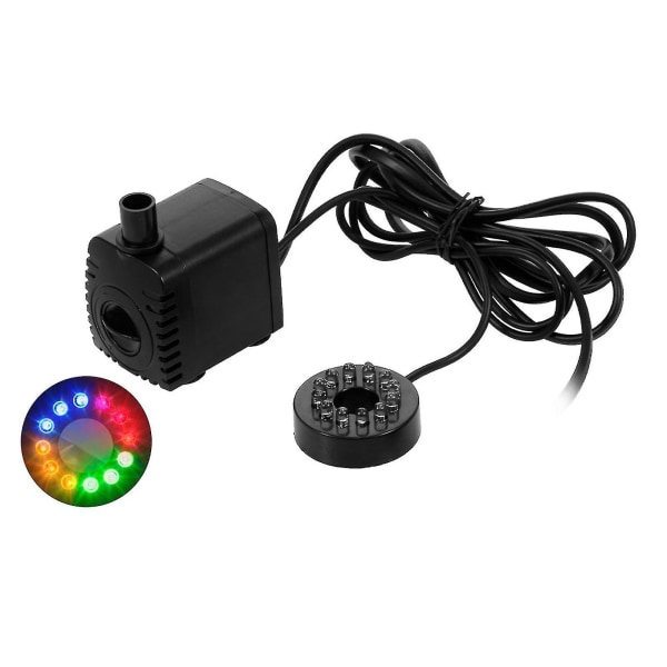 Nedsänkbar vattenpump med 12 LED-ljus 10w ultratyst