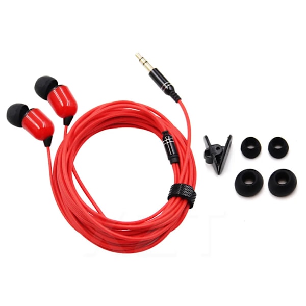 3 meter 3,5 mm trådbundet headset live-sändningsheadset med/utan mikrofon Vit