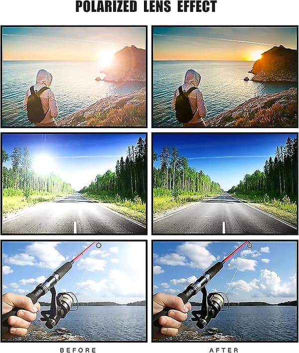 (blå lins) Polariserad solglasögon Nattseende glasögon