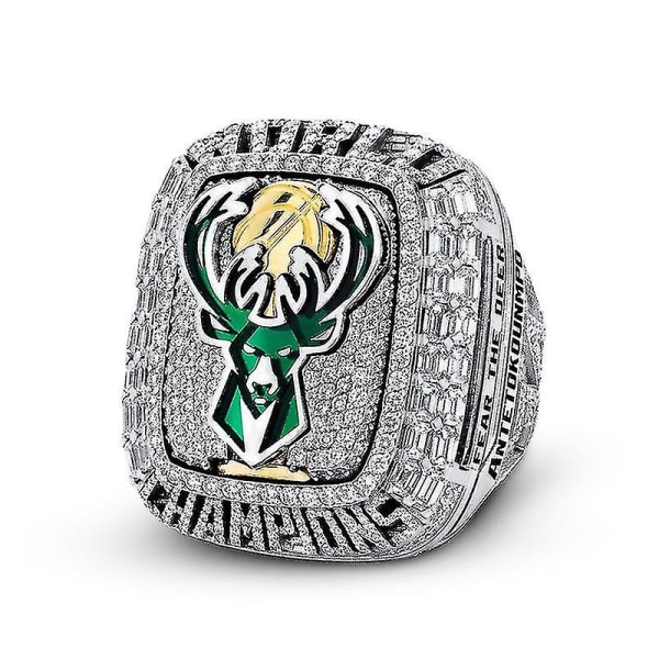 Nba2021 Milwaukee Bucks Mestaruussormus/reppu/kaulakoru Souvenir-lahja Hieno rannekoru（sormus）