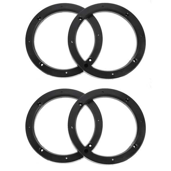 Ett par hållbara bilhögtalardistanser Praktisk högtalaradapter Bilhögtalarring (17,5X17,5 cm, svart)