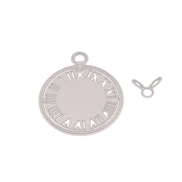 2 st/set klippbok stansmall metallritningsform (silver)
