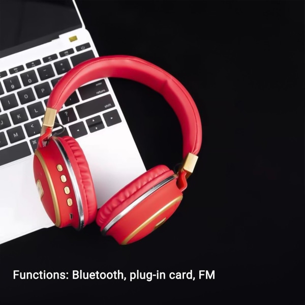 Nackband Bluetooth-hörlurar, HD Stereo Trådlösa Sporthörlurar, Runt Halsen Bluetooth-hörlurar Brusreducerande Mikrofon, Magnetisk Attraktion (Röd)