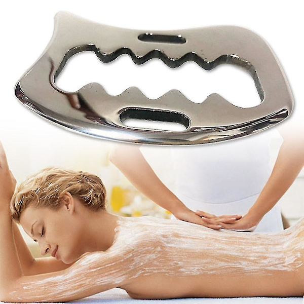 Gua Sha-verktyg i stål, manuell skrapningsmassör, hudvävnadsvårdsterapi för myofascial release, mobiliseringsverktyg Phy I3q4