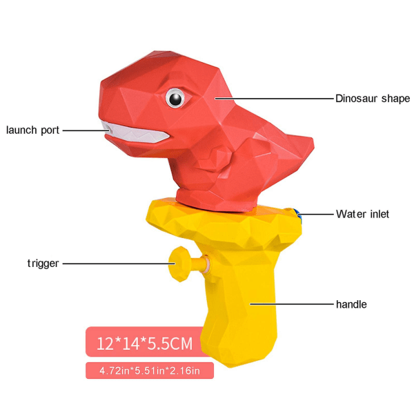 5 stk. vandpistoler til børn, poollegetøj, udendørs vandlegetøj, dinosaur-sprøjtepistoler, sommer, baghave, strand, vandsprøjter, swimmingpoolspil, udendørs legetøj