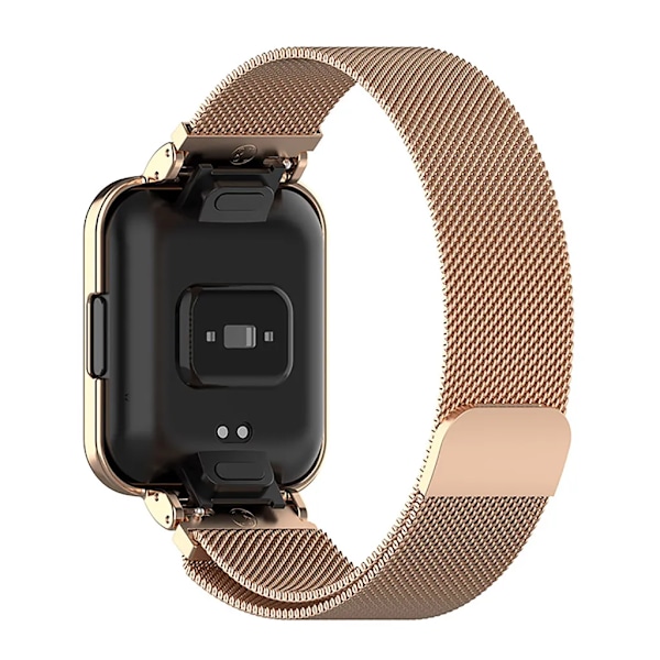 Redmi Watch 2 Lite klockarmband i mesh, armband i rostfritt stål, ersättningsdelar för klockarmband (roséguld) rosa guld