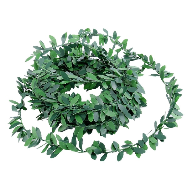 .5m bulk mini leker liten blad krans grønn vintreet grønne kunstige blader plante pannebånd gull)