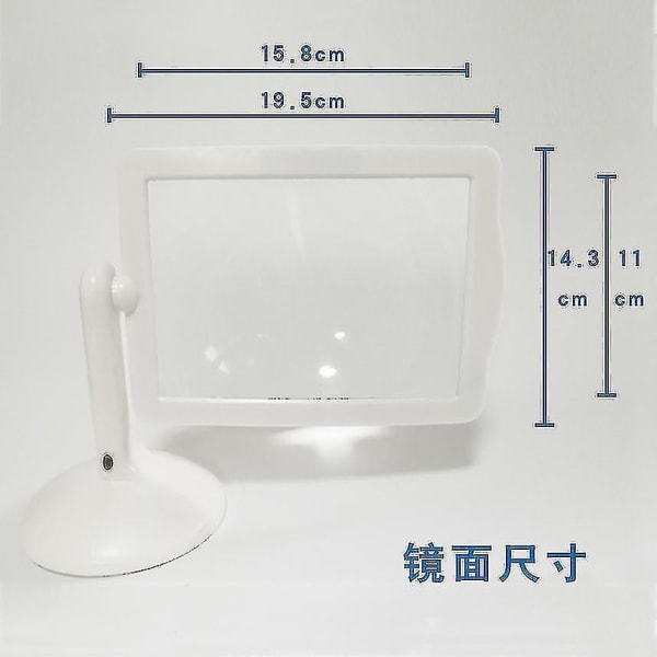 3x stor helsidasförstoringsglas handsfree, 360 roterbart förstoringsglas med ljus och stativ, bärbart ledförstoringsglas för läsning, presenter till sonen