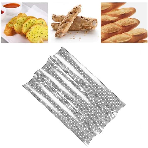 TG08D3 Sølv Medium Baguetteform med 3 Riller | Kageform