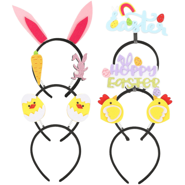 6-Pack Decorative Easter Party Headbands Cute Easter Themed Headbands Decorative Party Photo Props (24X16cm, as shown in the picture)