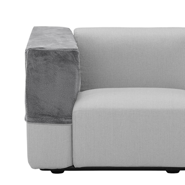 Vosarea 2-delt sæt universelle sofa armlæn covers elastisk armlæn beskyttelse klud ensfarvet armlæn beskyttelse klud (grå)