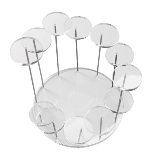 Cupcake-stativ Akryl Display Stativ for Smykker/kake Dessert Stativ Bryllup Bursdagsfest Dekorasjon（Transparent）