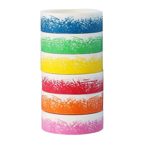 Rulle dekorativt papper tejp och papper maskeringstejp DIY konst och hantverk material (15X8X8 cm, Färg)