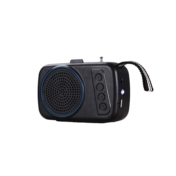 Trådlös Bluetooth-högtalare, utomhuskortinsättning, subwoofer, minidator, bärbart solsystem, lätt att bära för hand（Blå）
