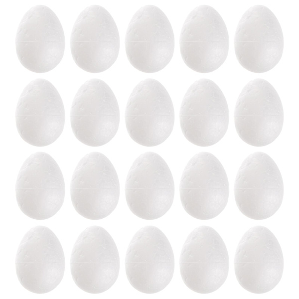 50 st 3,5 cm Dura skumägg DIY påskägg hantverk (äggvita)