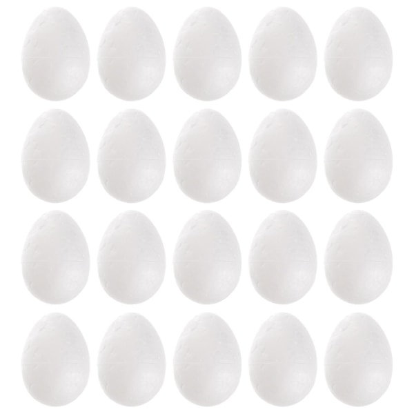 50 stykker af 3,5 cm Dura-skumæg DIY påskeæg-håndværk (æggehvide)